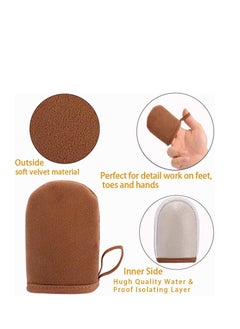 SYOSI 2 Pack Self Tanning Mitt Applicator Mitt Self Tanner Mits Self Tan Face Mit Tan Physics True Color Sunless Tanner Spray Tan Mitt Applicator Sunless Tanning  - Image 3