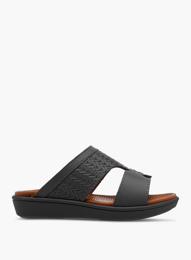 DUCHINI Boys Textured Slip-On Arabic Sandals - Image 1