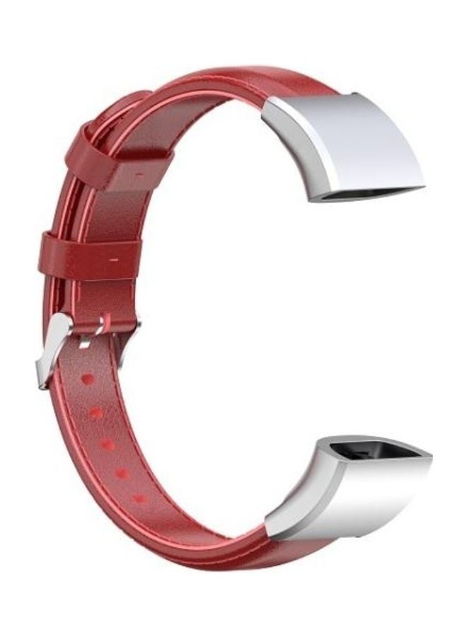 BGM Oil wax Leather Strap For Huawei Band 3 and 4 Pro Red - Image 1