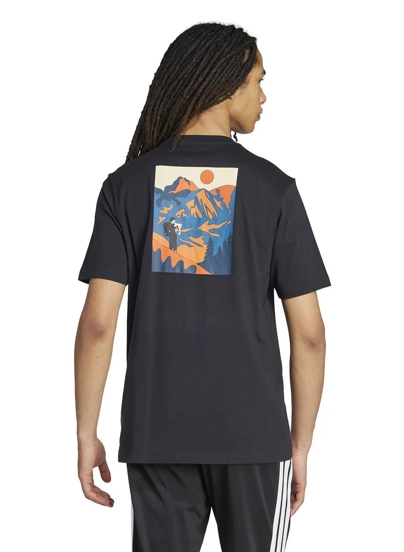 Adidas Doodle Hunt Hike Graphic T-Shirt