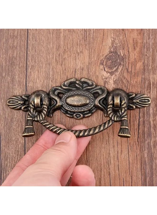 6pcs Antique Bronze Cabinet Pull Handles Retro Scroll Design For Kitchen Drawers - Image 1