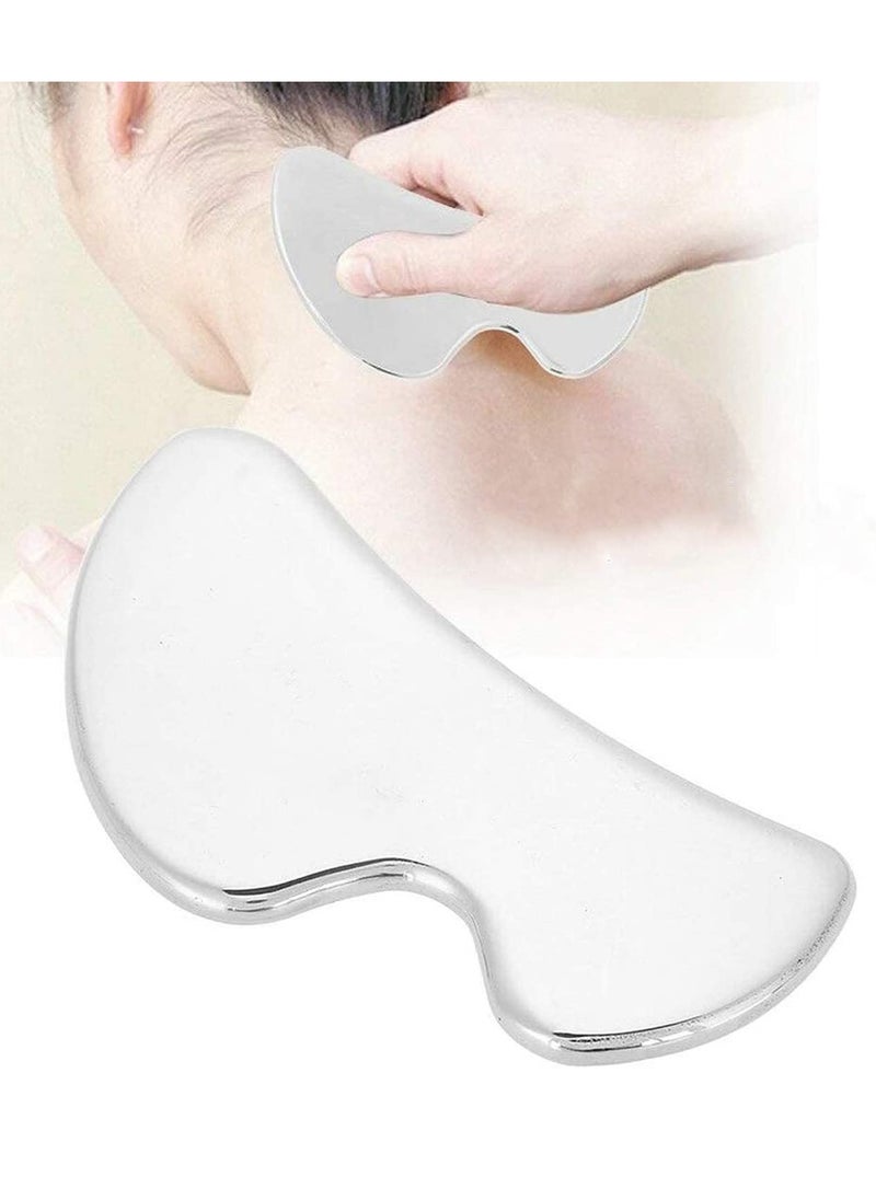SYOSI Gua Sha Scraping Massage Tools - Stainless Steel Gua Sha Massage Tool | Massage Physical Therapy Steel Tools for Myofascial Physical Therapy Soft Tissue Back, Legs, Arms, Neck, Shoulder  - Image 2