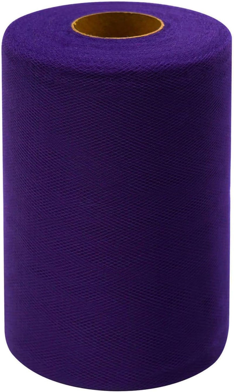 Filloxy Net Tulle Fabric Cut Out-5 Meter, 60 cm Width, Wedding Party Decoration, DIY Craft Supply Bow Baby Shower Birthday Party Wedding Christmas Supplies (Purple) - Image 4