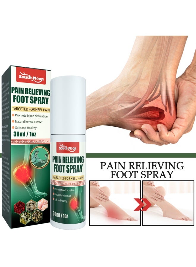SOUTH MOON Pain Relieving Foot Spray for Heel Pain | Herbal Natural Extract | Boosts Blood Circulation | Joint & Muscle Relief | 30ml Ayurvedic Foot Spray for Pain | Safe & Fast Absorbing Formula (30 Ml) - Image 4