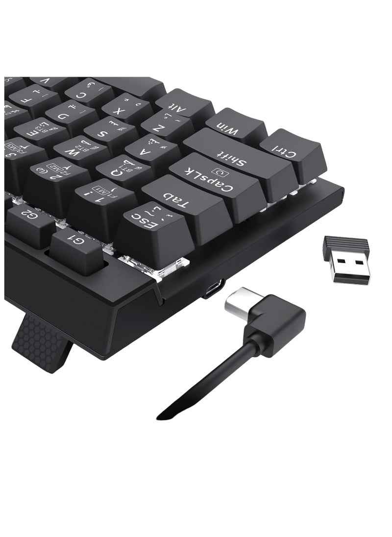 INFINIARC K552 Pro 60% Wireless Mechanical Gaming Keyboard – RGB Backlit, Type-C, Hot-Swappable, Compact Design  - Image 5