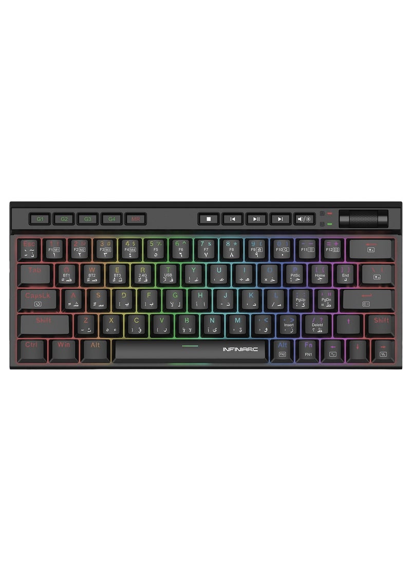 INFINIARC K552 Pro 60% Wireless Mechanical Gaming Keyboard – RGB Backlit, Type-C, Hot-Swappable, Compact Design  - Image 1
