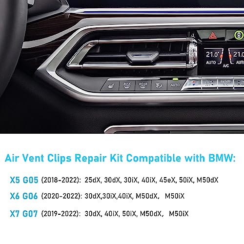 Jaronx Compatible With BMW Air Vent Clips Tab for X5 G05 2019-2023/X6 G06 2020-2023/X7 G07 2019-2023,Upgraded AC Vent Clips Air-Conditioning Outlet Tab Trim Set for BMW X5 G05/X6 G06/X7 G07(Left Side) - Image 3