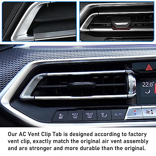 Jaronx Compatible With BMW Air Vent Clips Tab for X5 G05 2019-2023/X6 G06 2020-2023/X7 G07 2019-2023,Upgraded AC Vent Clips Air-Conditioning Outlet Tab Trim Set for BMW X5 G05/X6 G06/X7 G07(Left Side) - Image 5