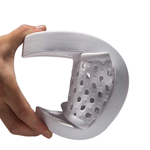 WOTTE Shower Sandals Women Quick Drying Bath Slippers Non Slip Dorm Shoes Size 8 White - Image 5