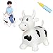 INPANY Inflatable Cow Farm Animal Hopper Toys for 1 2 Year Old Boy Gifts Ride on Toddler Hopping Bull Toys Outdoor Bouncy Jumping Horse for KidsChildrenGirls Birthday Pump Included - Image 3