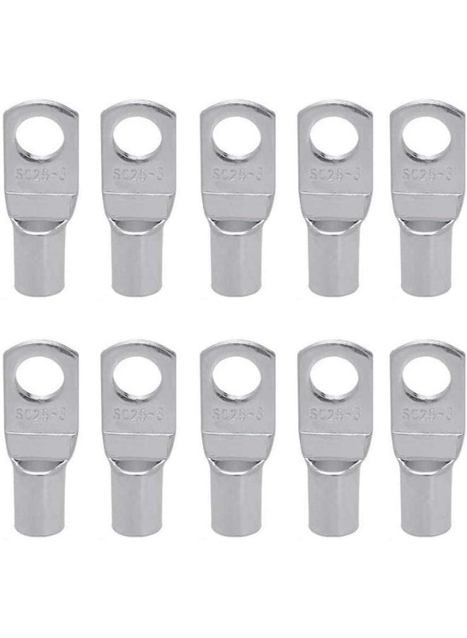 Royal Apex Copper Cable Lugs 10Pcs Set-Wire Terminals, Connector Cable Lugs Ring Battery Sc Terminals, For Marine, Solar, Automotive, Electric, Home Applications Etc (Hole Size 6Mm, Cable Size 35Mm) - Image 1