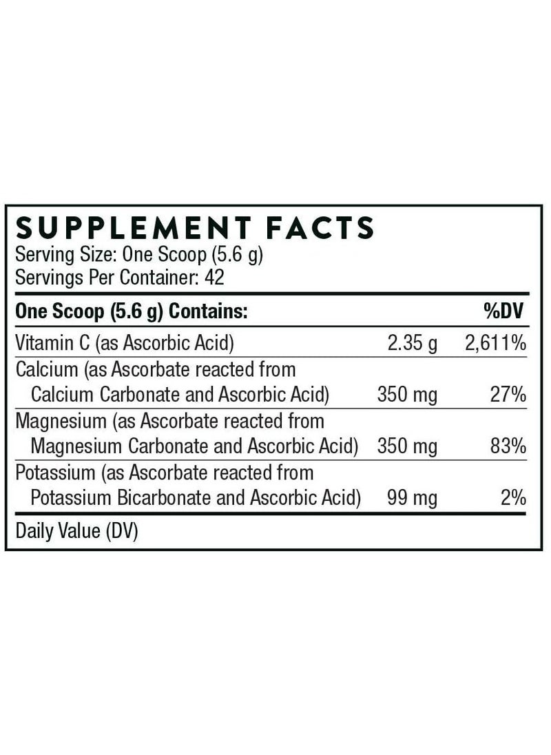 Thorne - Buffered C Powder -Dietary Supplement - Net WT 8.32 Oz (236 G ) - Image 1