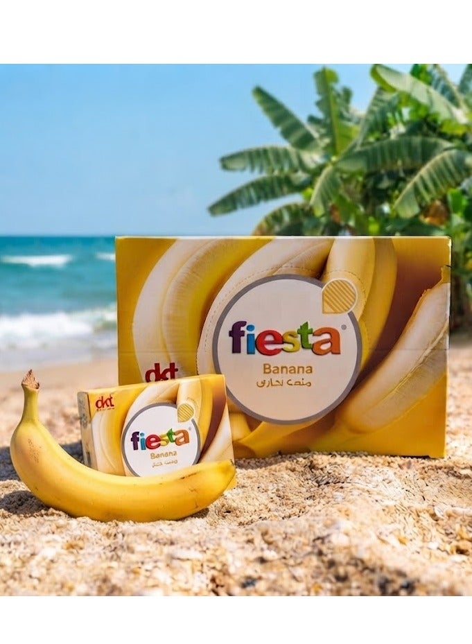 Fiesta Banana- Ribbed Banana flavored Condoms – Box of 24 packs of 3 Pcss