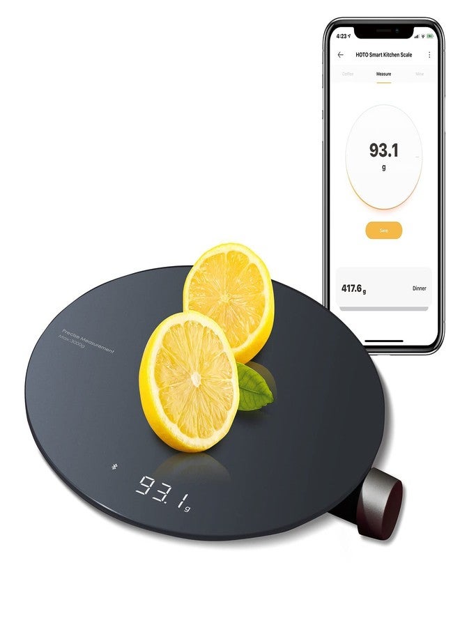 HOTO Smart Food Scale, Kitchen Scale, Food Scales Digital Weight Grams and Oz, Coffee Scale, Kitchen Scale with 0.1g High Precise Sensor, Measures in 4 Units (g/ml/oz/lb: oz)，Batteries Not Included - Image 1