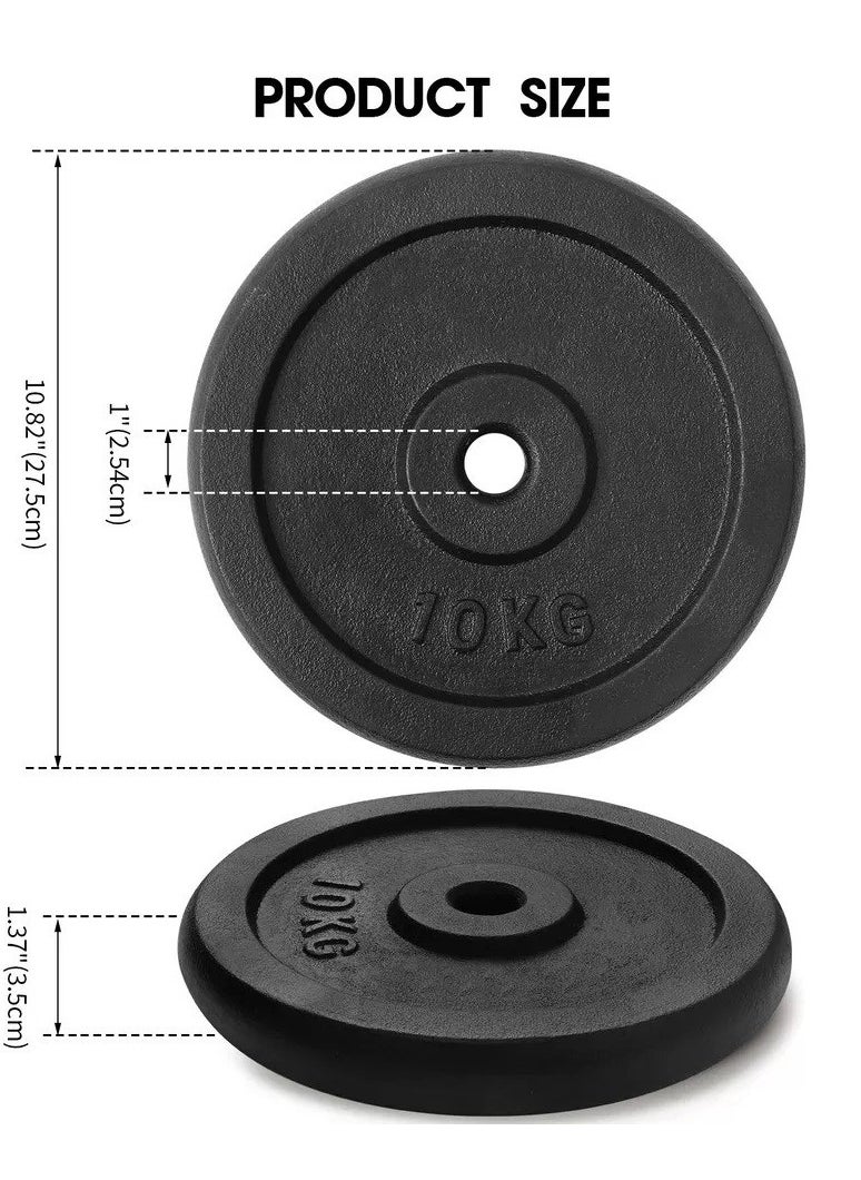 COMMANDO Pair of 10kg Iron Weight Plates (2 Pieces)  - Image 3