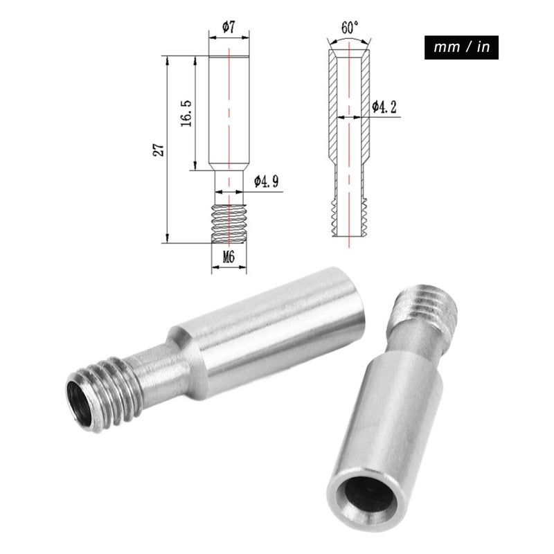 2 Pcs 303 Stainless Steel Heatbreak Tube 3D Printer CNC Finished Thermal Tube - Image 4