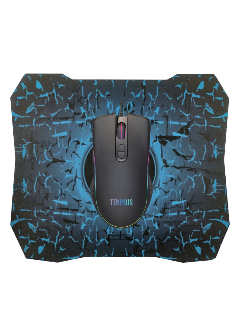 TENPLUS 4-in-1 Gaming Combo – RGB LED Keyboard, High-Precision DPI Mouse, HD Headset with Mic & Pro Gaming Mouse Pad - Image 4