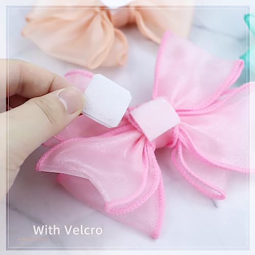 rainbowstar 3 Pack Bows for Cranial Helmet Bow Patch Cranial Band Bow Plagiocephaly Helmets Bow - Image 4