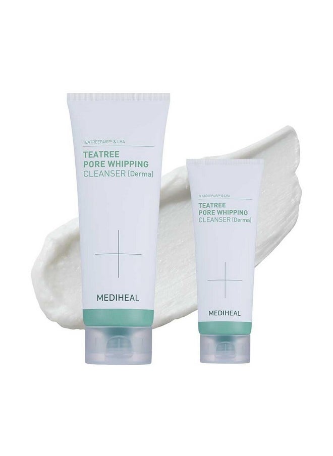 MEDIHEAL Teatree Pore Whip Cleanser Special Set (6.76 Fl Oz + 1.69 Fl Oz) - Fresh And Revitalized Complexion Pore Cleanser With Lha & Kaolin  - Image 1