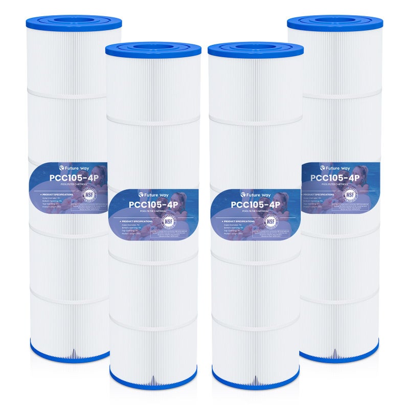 Future Way CCP420 Pool Filter Cartridges Replacement for Pentair Clean & Clear Plus 420, Replace Pentair R173576, Pleatco PCC105-PAK4, 420 sq.ft, 4-Pack - Image 1