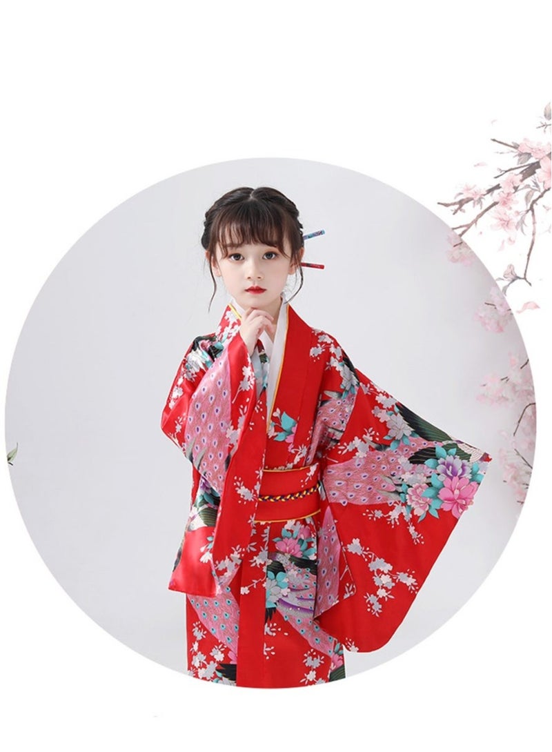 JOGAMS Japanese Traditional Dress Kimono Robe for Kids Girls Costume - Image 5