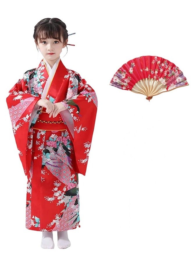 JOGAMS Japanese Traditional Dress Kimono Robe for Kids Girls Costume - Image 1