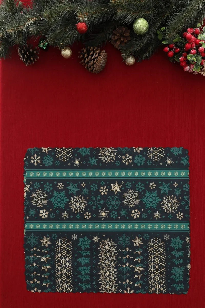 Favora New Year Concept Digital Print 6 Piece Placemat