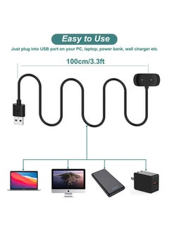 انت كابل شحن ساعة USB ل Amazfit GTR ، حامل شحن مغناطيسي ملحقات الساعة الذكية 1 متر أسود  - Image 2
