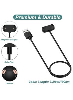 انت كابل شحن ساعة USB ل Amazfit GTR ، حامل شحن مغناطيسي ملحقات الساعة الذكية 1 متر أسود  - Image 4