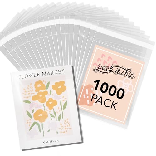 Pack It Chic  11 X 14 1000 Pack Clear Resealable Polypropylene Bags  Fits 11X14 Prints Photos Documents  Self Seal