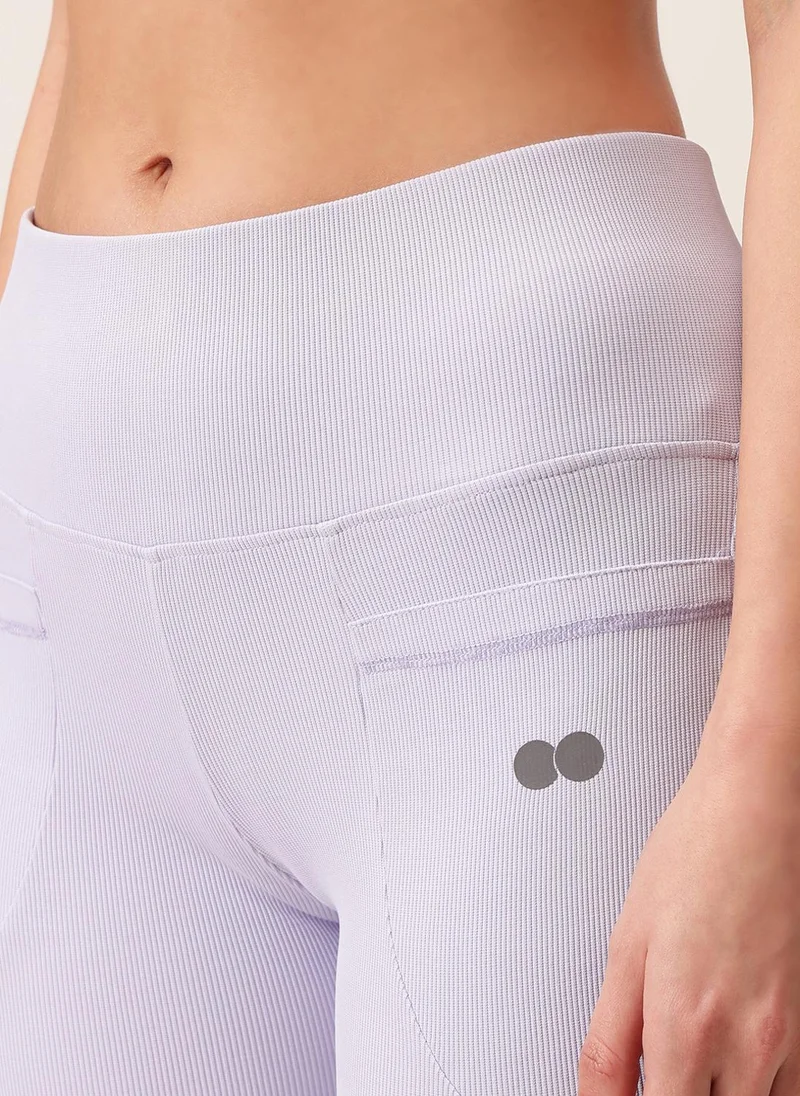 Clovia Clovia Medium Impact Ribbed Sports Bra in Lilac with Removable Cups
