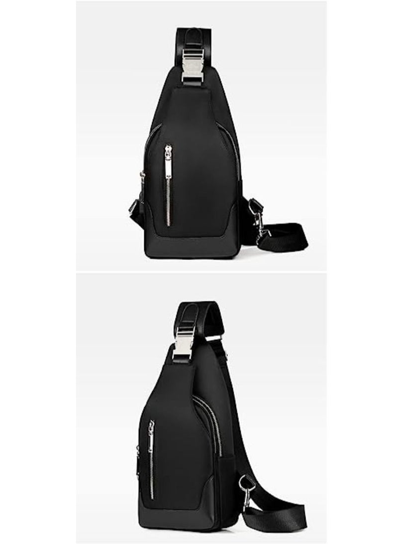 Men's Messenger bag shoulder Oxford Cloth Chest Bags Crossbody Casual Bags Man USB Charging Multifunction And Handbag  - Image 4