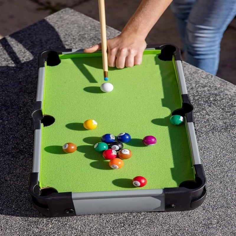 Playwell Innov8 Mini Pool Table Set, Rectangular, Pockets, Durable Material, Triangle Ball Rack, Indoor Gaming - Image 2