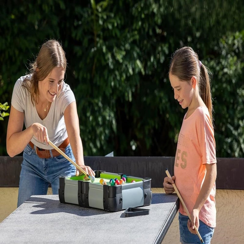 Playwell Innov8 Mini Pool Table Set, Rectangular, Pockets, Durable Material, Triangle Ball Rack, Indoor Gaming - Image 3