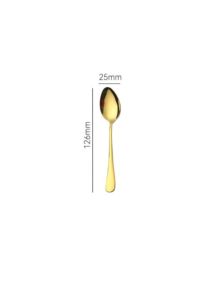 Thick Stainless Steel Tableware Home Soup spoon Dessert spoon Ice Cream Spoon Gold