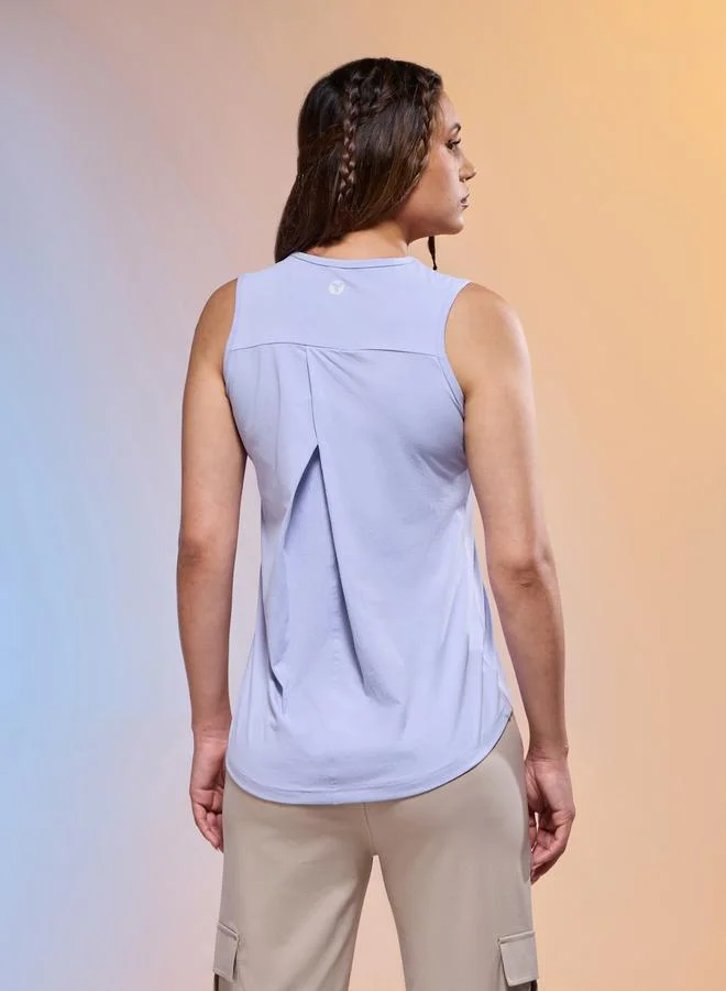 Technosport  Technosport Women Solid Slim Fit Round Neck Tank for Women | Best Price UAE