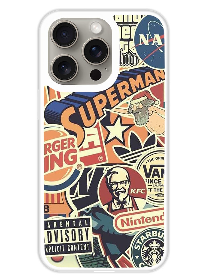 Theodor Protective Case Cover For APPLE IPHONE 15 Pro Max Superman (White Bumper) - Image 1