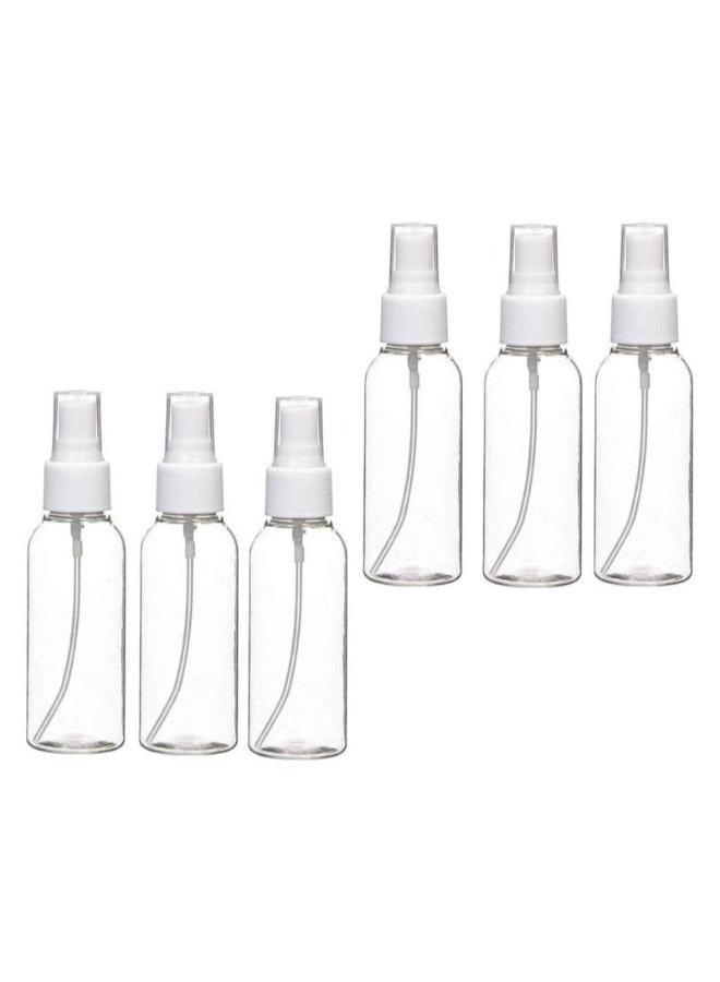 EasyLife 6 Pieces 100ml Plastic Spray Bottles Plastic Spray Clear Empty Fine Mist Plastic Mini Travel Bottle Set Bottles Refillable Liquid Containers - Image 1