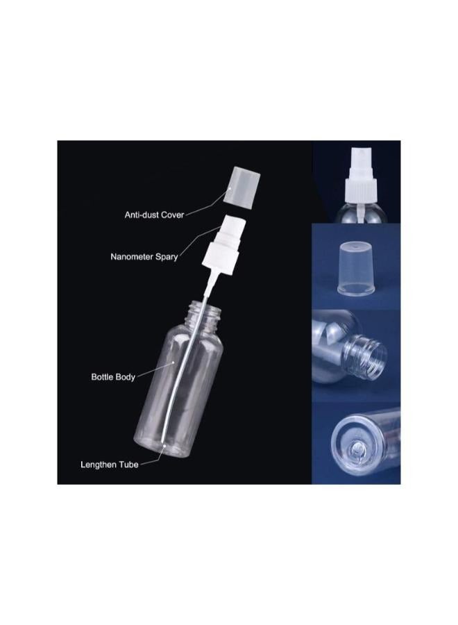 EasyLife 6 Pieces 100ml Plastic Spray Bottles Plastic Spray Clear Empty Fine Mist Plastic Mini Travel Bottle Set Bottles Refillable Liquid Containers - Image 3