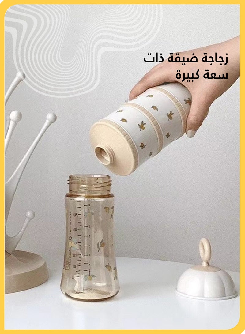 She&Little Portable Three-Layer Formula Storage Box, Cartoon Bear Pattern, Independent Stackable Design, Large Capacity Baby Food Dispenser, Food-Grade Material, Ideal for Travel - Image 5