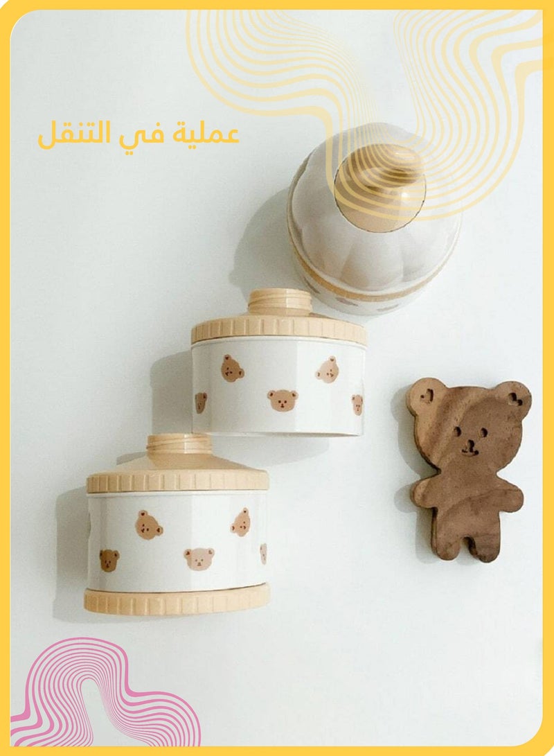 She&Little Milk Powder Container, Baby Milk Powder Container, Formula Dispenser, Portable Milk Powder Dispenser, 3-Layer Independent Sealing & Precise Measuring Spout, Stackable Design for Easy Feeding On-the-Go, Perfect for Travel, Night Feeding & Outdoor Activities - Image 2