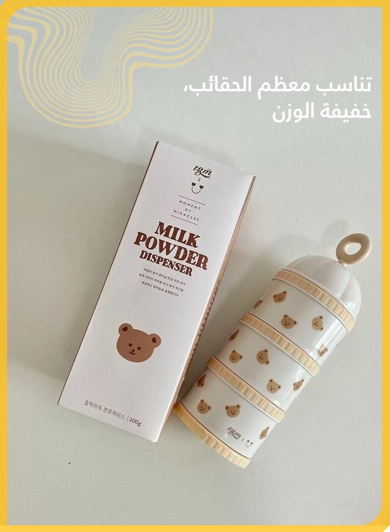 She&Little Milk Powder Container, Baby Milk Powder Container, Formula Dispenser, Portable Milk Powder Dispenser, 3-Layer Independent Sealing & Precise Measuring Spout, Stackable Design for Easy Feeding On-the-Go, Perfect for Travel, Night Feeding & Outdoor Activities - Image 3