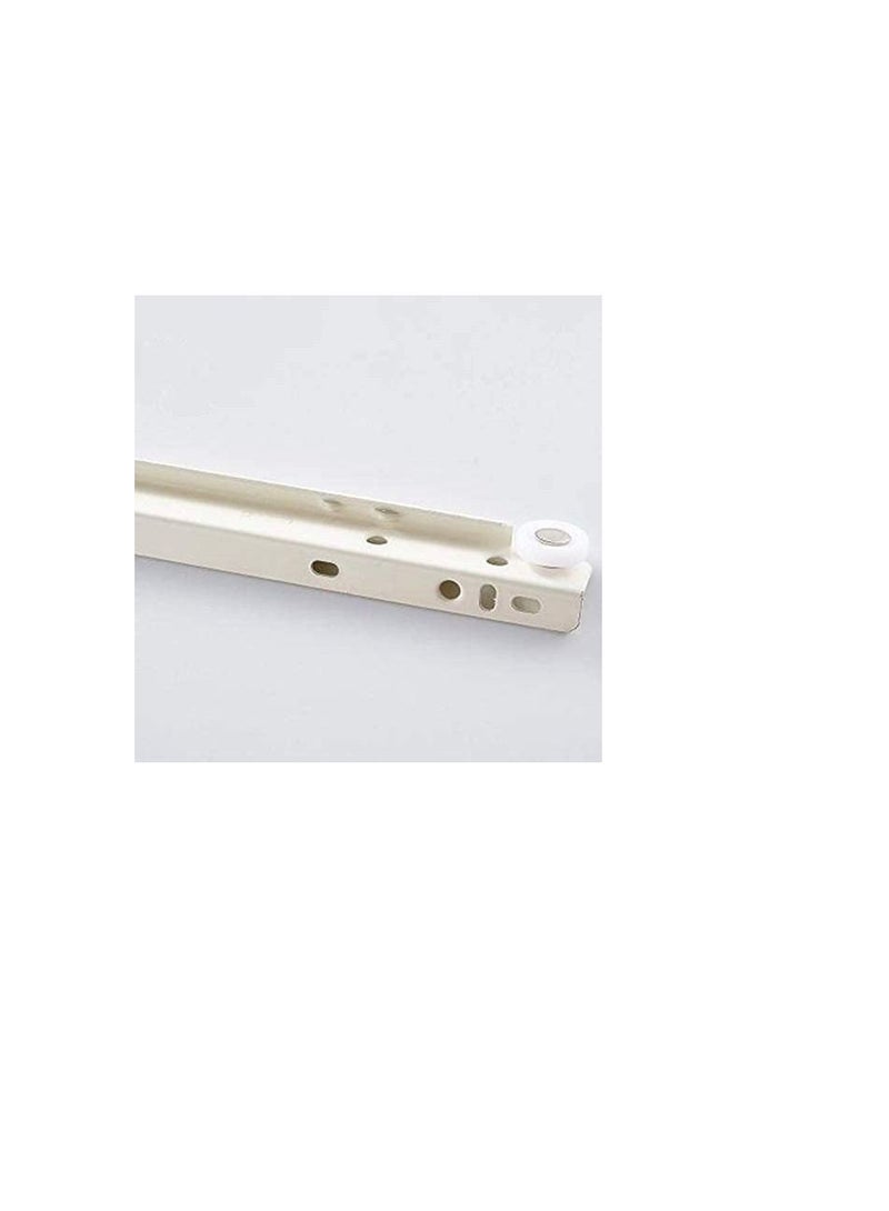 Cabinet Rails Drawer Track Slides For Computer Table Clothing Cabinets With Wheels White Color (14 inch)  - Image 2