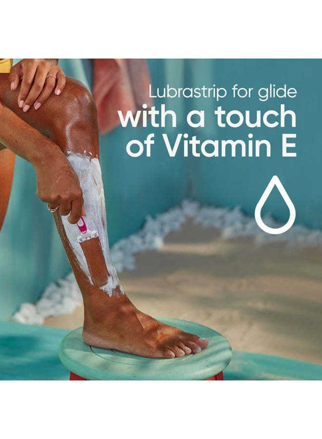 Gillette Simply3 Disposable Razors for Women, 8 Count, Designed for a Close and Comfortable Shave - Image 4