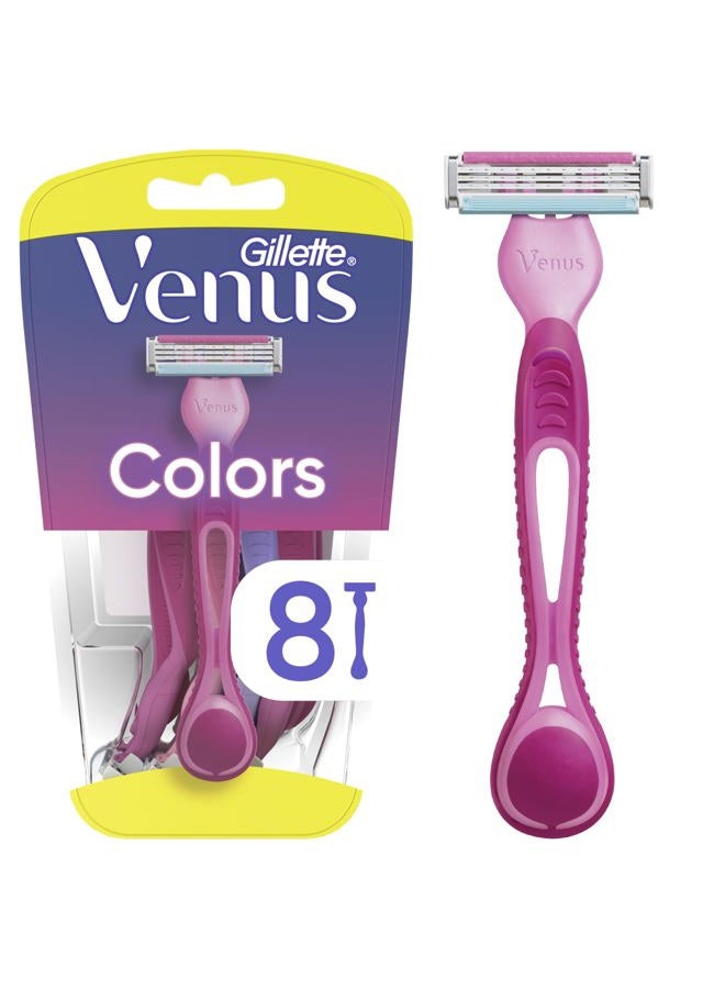 Gillette Simply3 Disposable Razors for Women, 8 Count, Designed for a Close and Comfortable Shave - Image 1