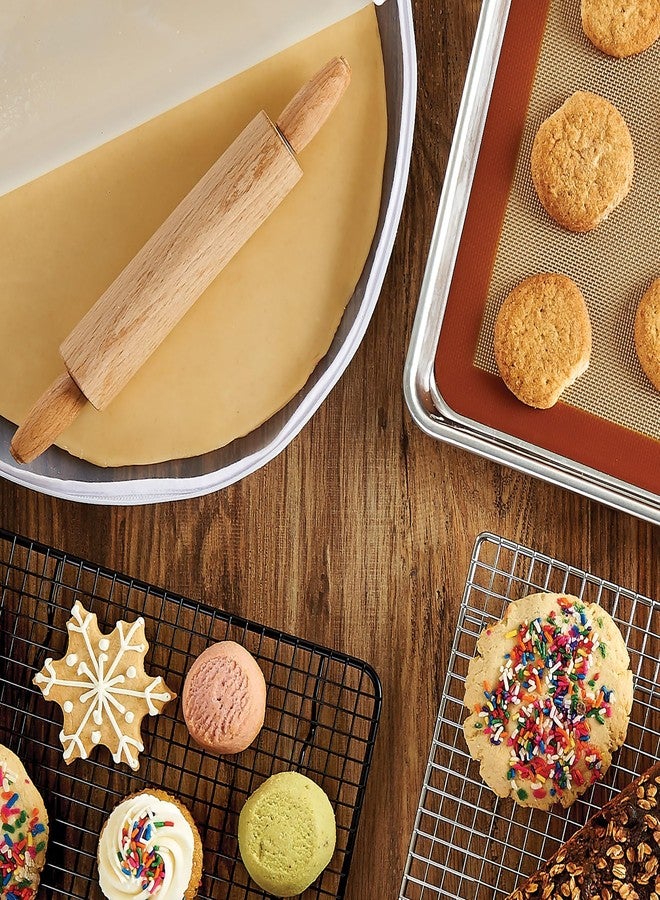Mrs. Anderson's Baking Mrs. Anderson’s Baking Embossing Rolling Pin, Paisley Design, European Beechwood - Image 3