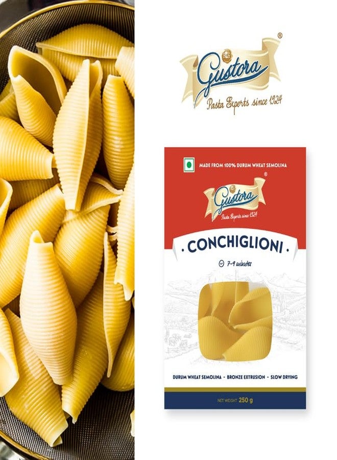 Gustora Durum Wheat Semolina Conchiglioni Pasta, 250g I Vegetarian Pasta I Rich in Fibre & Protein - 250GM - Image 4