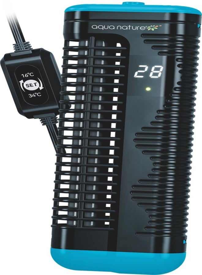 الطبيعة المائية سخان Aquanature Luxe مع شاشة عرض رقمية، سخان غاطس لأحواض السمك مع غطاء حماية لأحواض المياه العذبة والمالحة (200 واط (مناسب لأحواض سعة 100-200 لتر)) - Image 2