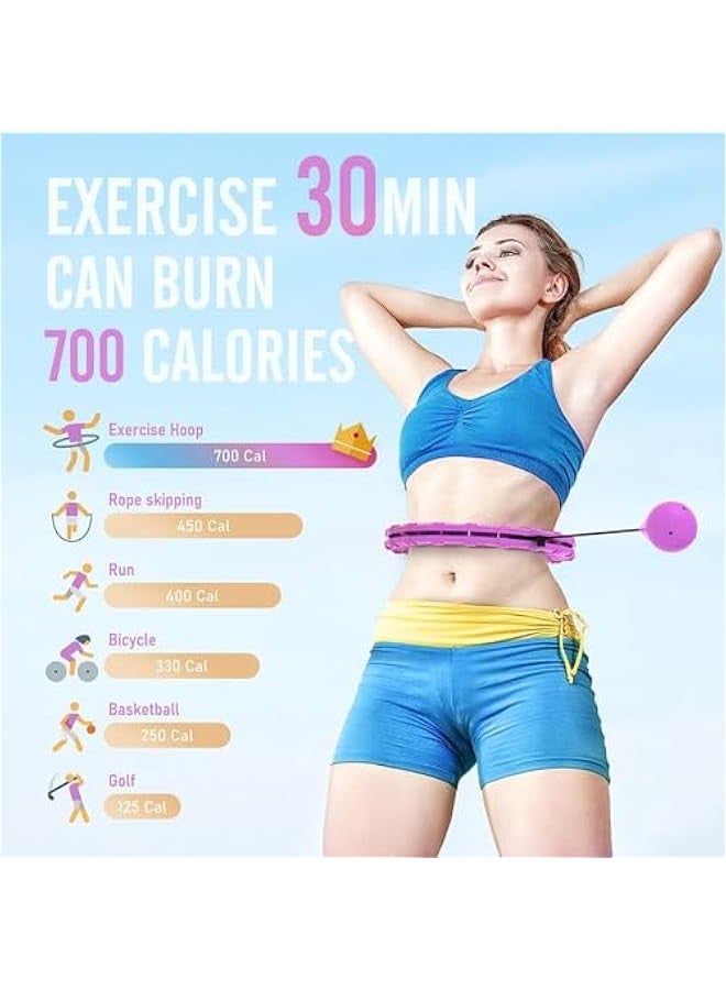 TRASSLE Smart Weighted Pilates Hoop,with Detachable Links & Waist Trainer,Adjustable Fitness Equipment for Women, Ideal for Home Workouts  - Image 5