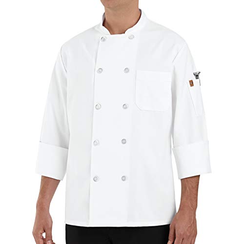 Chef Designs Red Kap Ten Pearl Button Chef CoatWhite 2XL - Image 1